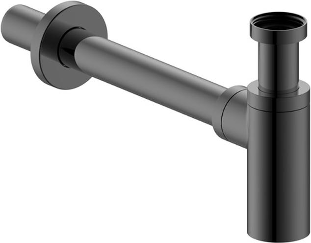 Сифон бутылочный для раковины Optima Home, цв. графит, ZZ