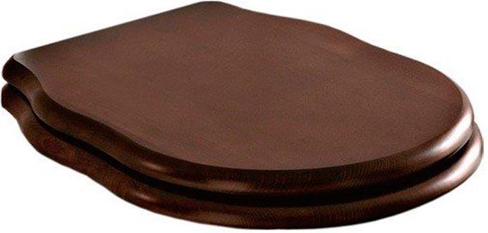 Сиденье для унитаза, с микролифтом, (цв.дерево орех, петли цв.бронза), Hermitage ZZ