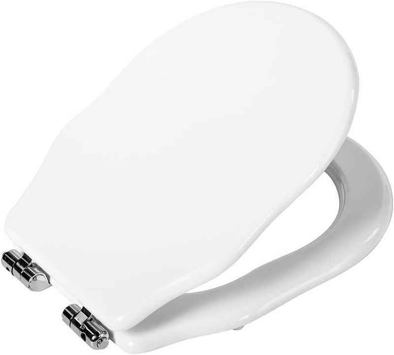 Сиденье для унитаза, с микролифтом, (МДФ цв.белый, петли цв.хром), Boheme ZZ