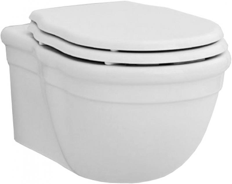 Унитаз подвесной 36х55см, БЕЗ сиденья, крепёж в компл., (цв.белый), Hermitage ZZ