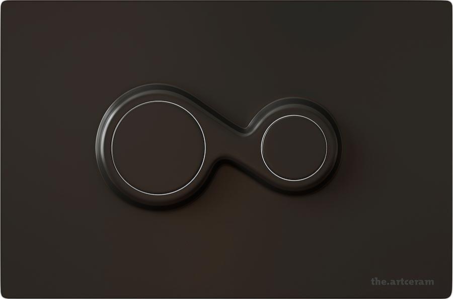 Клавиша двойного смыва, для инсталляции д/унитаза, (пластик цв.черный матовый), Monet ZZ