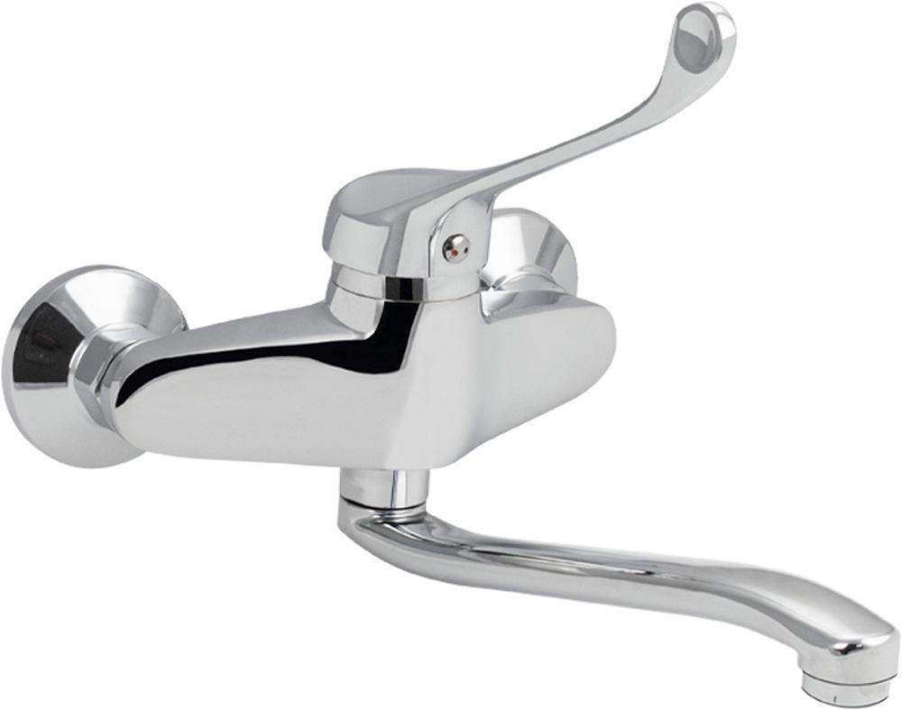 Смеситель раковины настенный, локтевой, медицинский, цв.хром ZZ