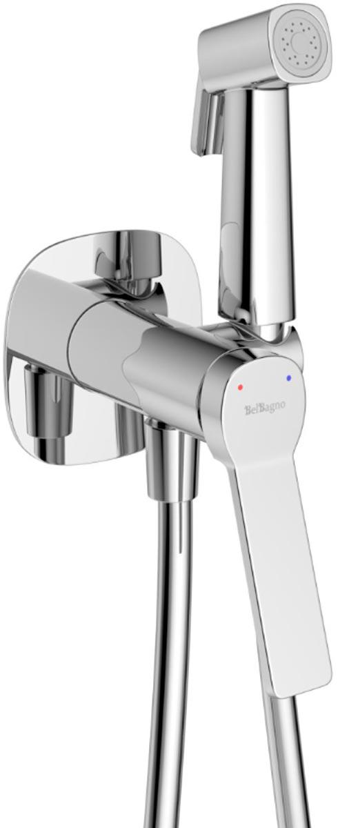 Смеситель совмещ. с гигиенич. душем, готовый к-т: лейка, шланг, скрытая часть, (цв.хром), Albano ZZ