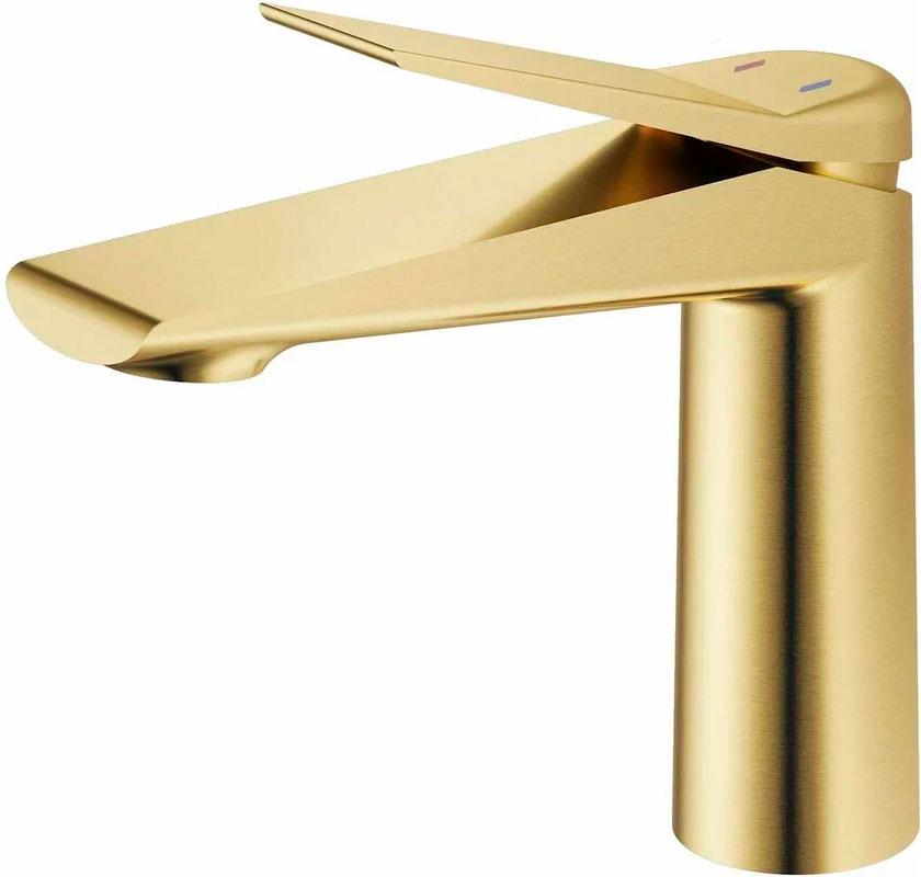 Смеситель для раковины, без донного клапана, цв. золото, ZZ