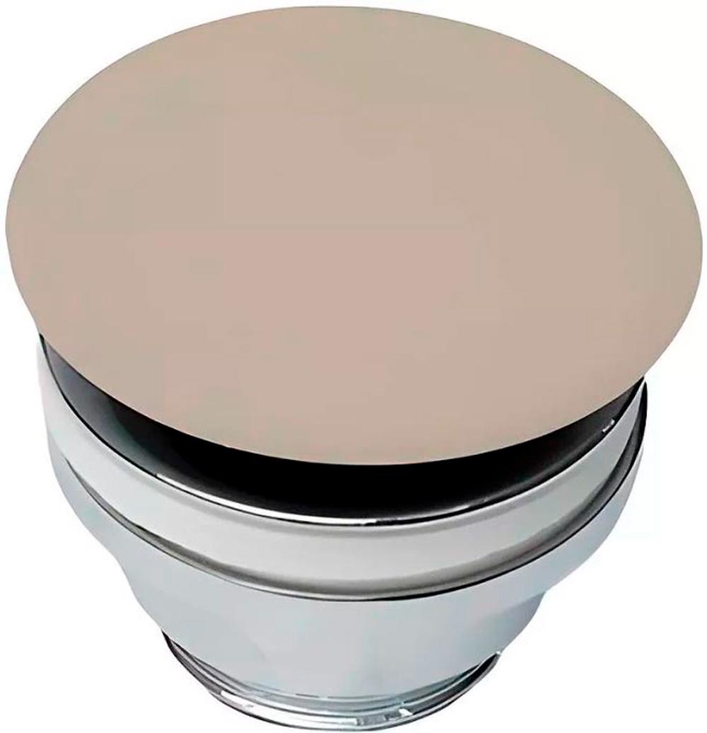 Пробка для сливного отверстия раковин без перелива и с переливом, универсальн.,нажимн.Up & down,G 1 1/4, (крышка керам.цв.brown matera), Artceram ZZ