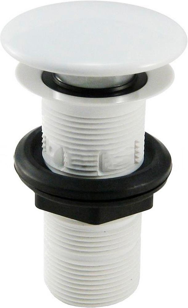 Пробка для сливного отверстия раковин без перелива и с переливом, универсальн.,нажимн.Up & down,G 1 1/4, (крышка керам.цв.matt white), Artceram ZZ