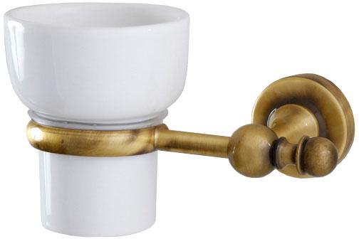 Стакан настенный (держатель цв.бронза, керамика), Serena ZZ