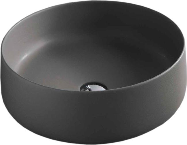 Раковина накладная на столешницу, круглая d420хh160мм, без отв.д/смесит., без перелива, (цв. grey olive), Cognac ZZ