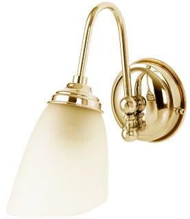 Светильник настенный 13х20хh23см, (держатель цв.золото, плафон стекло матовое), Serena ZZ