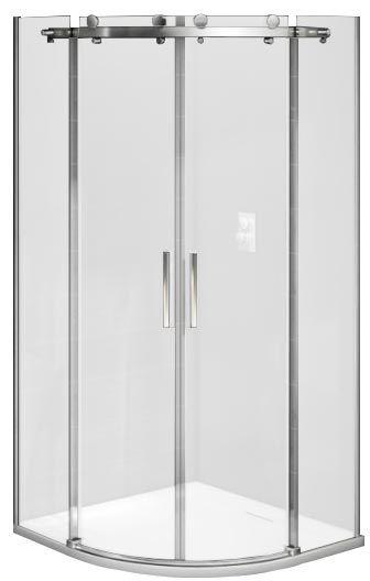 Душевое ограждение Galaxy R-TD-100-С-СН, двухстворчатое, стекло прозрач. профиль хром, без поддона ZZ