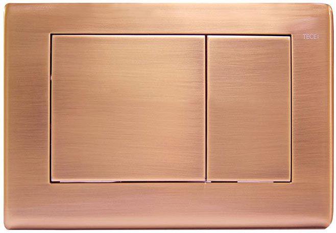 Панель смыва с двумя клавишами, для застенного модуля д/унит., д/горизонт/вертик. установки, (металл, цв. состаренная медь), TECEplanus ZZ