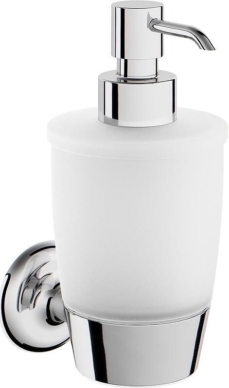 Дозатор для жидкого мыла, стеклянный, настенный, хром, Like XX