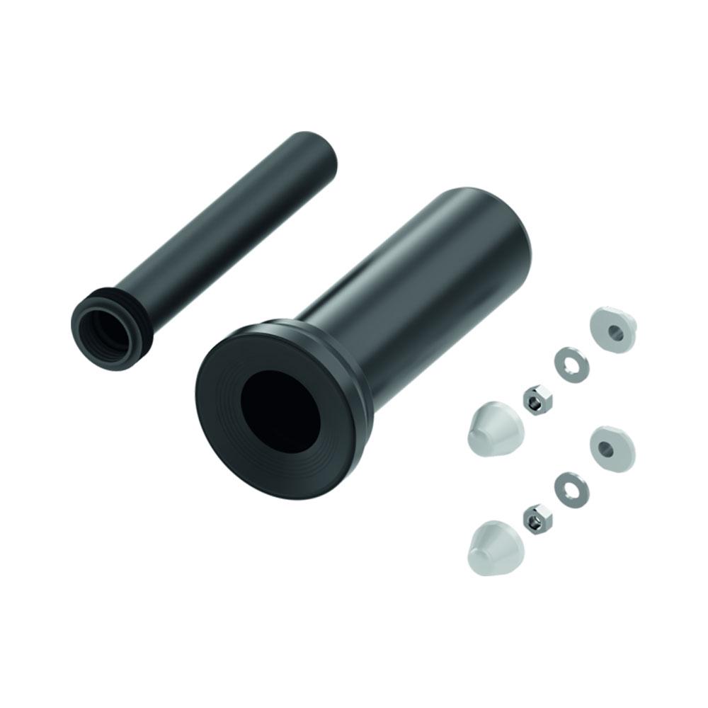 Комплект (удлинённых L300мм) патрубков и заглушек крепежа для соединения подвесного (пристенного) унитаза с монтажным модулем (бачком), TECEbox ZZ