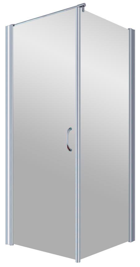 Душевое ограждение EP-Fis, 800x1000x1890 мм (дверь на стороне 80 см), профиль хром мат. стекло прозрачное, БЕЗ поддона, БЕЗ покрытия ZZ