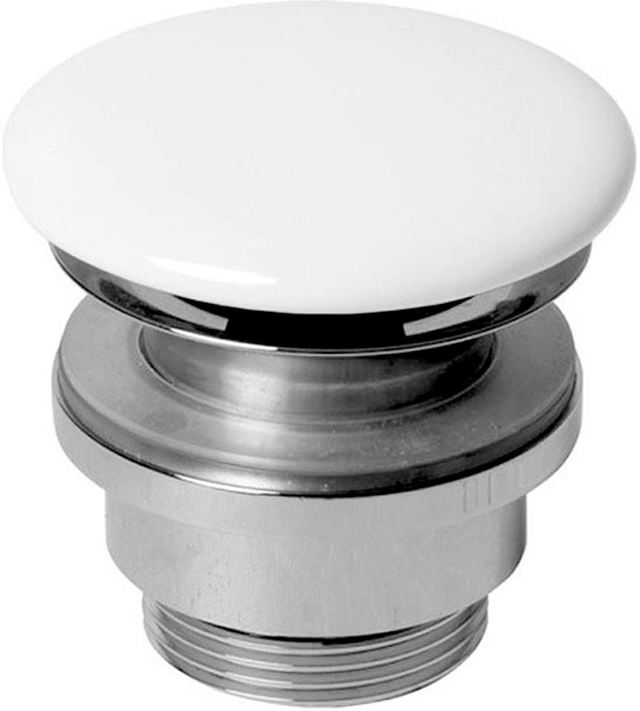 Донный клапан для раковины / биде, (всегда открыт), с керамической крышкой, (цв.белый), Azzurra ZZ