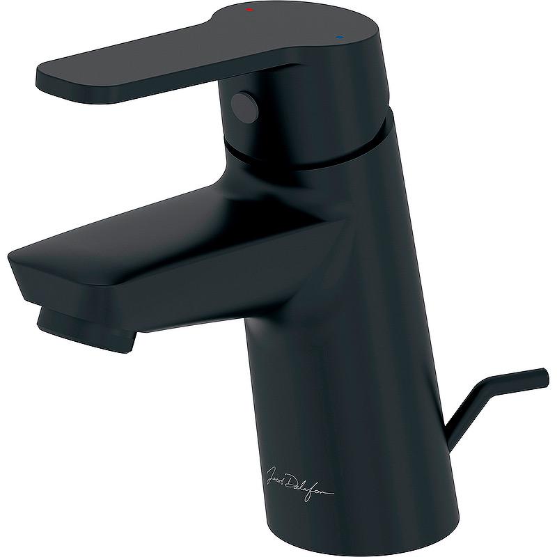 Смеситель для раковины, донный клапан в компл, цв. черный матовый