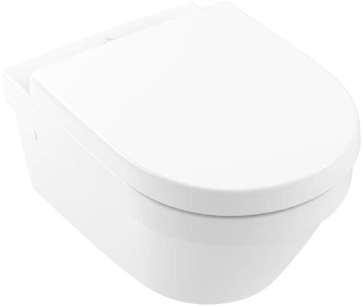 Унитаз подвесной, 370х530мм, безободковый, сиденье с микролифтом, крепеж в компл., круглая модель, (цв. 01 white), Architectura ZZ