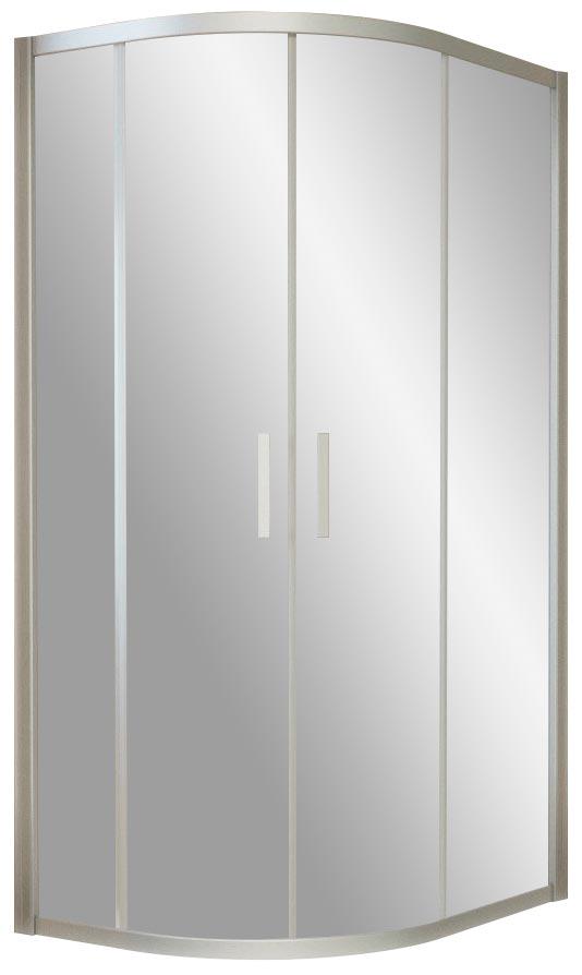 Душевое ограждение ZS-F, 120*80*1900 мм, профиль матовый хром, стекло сатин, ПОКРЫТИЕ BriteGuard, ZZ