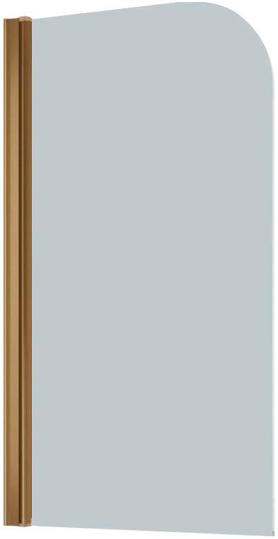 Шторка на ванну 75*140 см, ЛЕВАЯ профиль бронза, стекло "шиншилла" ZZ