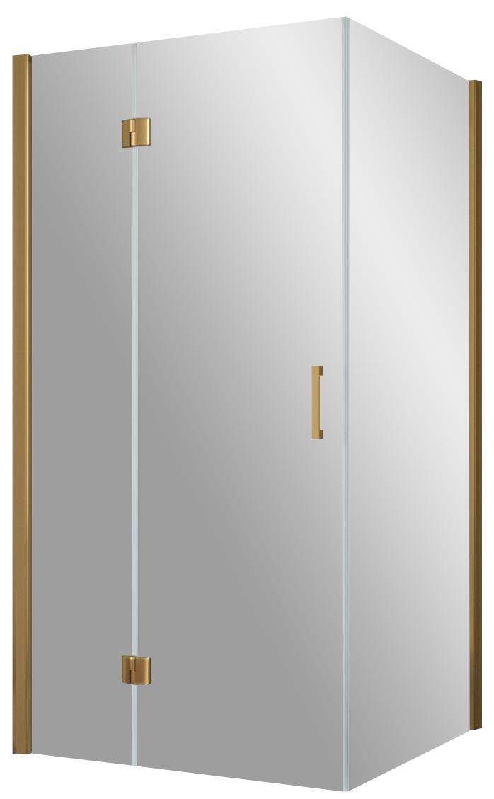 Душевое огражение AFP-fis LUX 120x120x1995 см, угловое квадратное,дверь распашная, левое, профиль бронза, стекло ретро, БЕЗ покрытия, ZZ