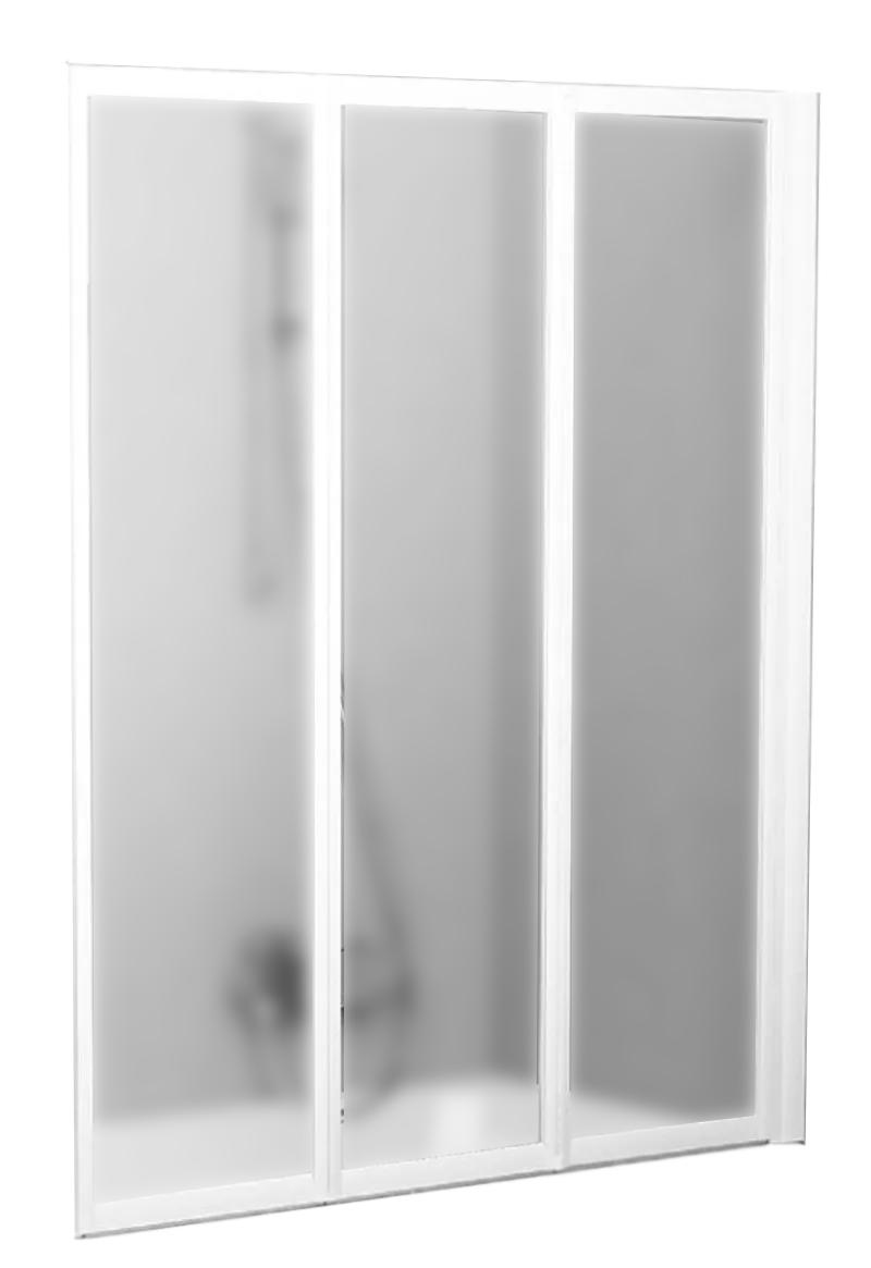 Шторка на борт ванны складная VS3 100, 996x1400 мм, белый профиль прозрачное стекло, ZZ