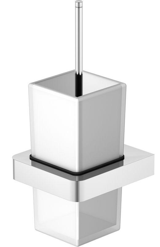 Ёрш настенный, (белое стекло / хром), 420 XX