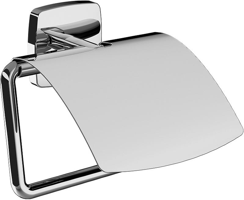 Держатель для туалетной бумаги с крышкой, настенный, хром, Gem