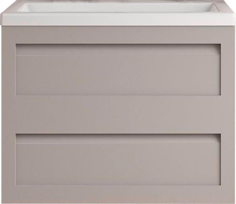 База под раковину подвесная с двумя выкатными ящиками, 750х470хh550мм, (цв.Grigio Chiaro Matt ), Platino ZZ