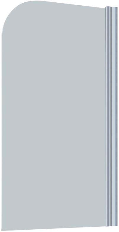 Шторка на ванну 75x140 см, правая, профиль хром матовый, стекло сатин BriteGuard , ZZ