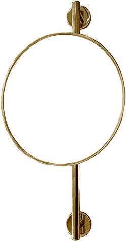 Зеркало косметическое 2-х кратное увелич., настенное, d21см, h41см, на штанге, регулир. по высоте, (цв.золото), Andrea ZZ