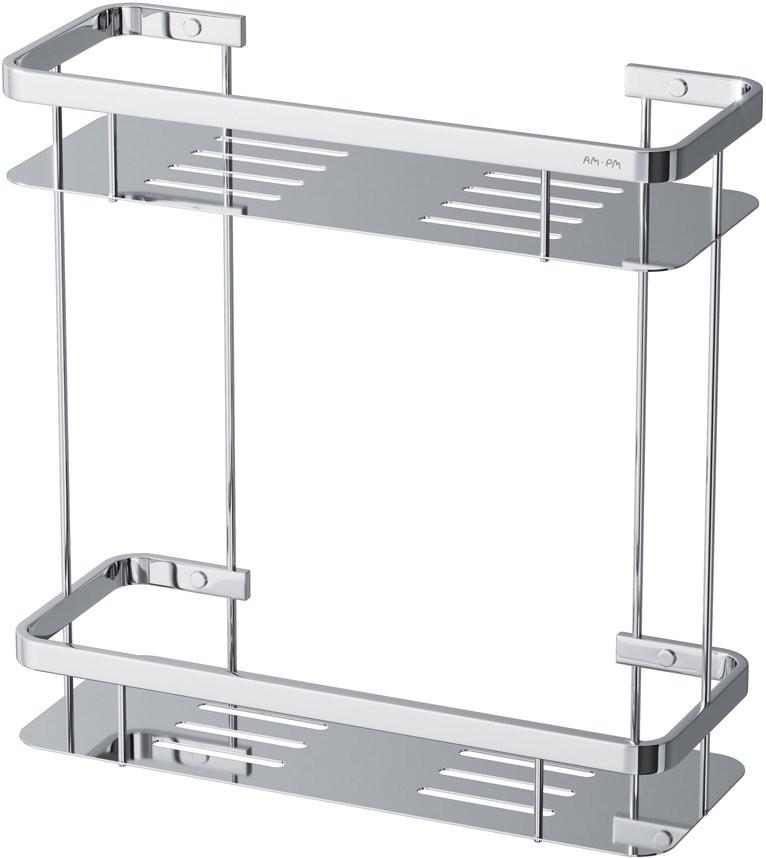 Полка для душа Sense прямая двухъярусная (нержав.сталь), ZZ