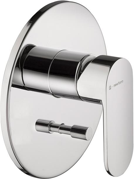 Встроенный однорычажный смеситель PIANO для душа с переключателем на два потока, хром глянец ZZ