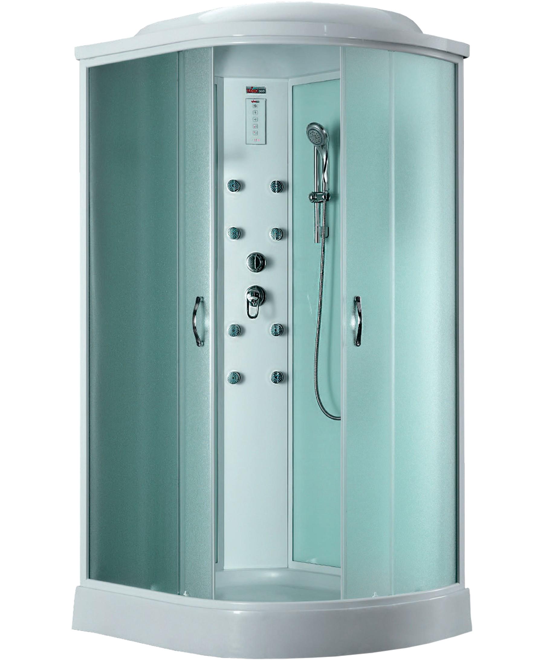 Душевая кабина Timo Eco TE-0702 L, 120*80*218 см, стекло матовое / текстурное, акриловый поддон 15 см, ZZ