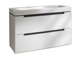 Тумба 587хh421х454мм, д/раковины 600мм, (1 выдв.отдел., 1 контейнер д/аксес., крепёж в комп., (цв. DH Glossy White) Subway 2.0 ZZ