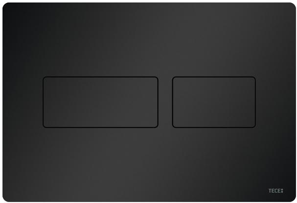 Панель смыва с двумя клавишами, для застенного модуля д/унит., д/горизонт/вертик. установки, (металл, цв.черный матовый), TECEsolid ZZ