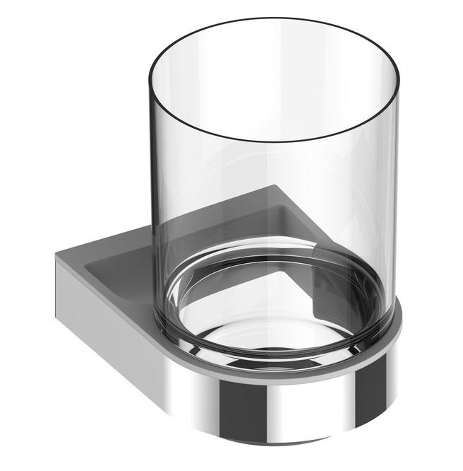 Стакан настенный, (цв.хром / хрусталь), Smart.2 ZZ