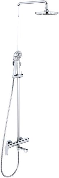 Душевая стойка IDDIS Joker JOKSB1Fi06, смес-ль, ручной+верхний душ, излив, шланг -150 см,  цв. хром ZZ