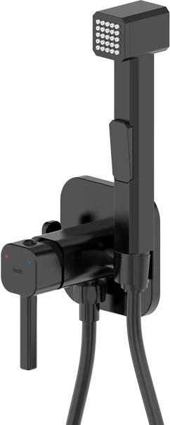 Смеситель с гигиеническим душем Iddis Spring 004BLS0i08  (с внутренней частью), цв. черный ZZ