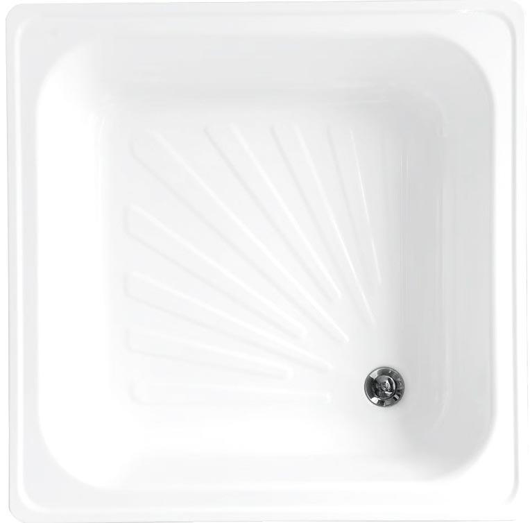 Поддон стальной, квадратный 90х90х15, белый ZZ