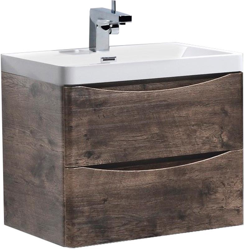 База под раковину подвесная с двумя выкатными ящиками, 600х420хh450мм, без раковины, (цв.Rovere Moro), Ancona ZZ