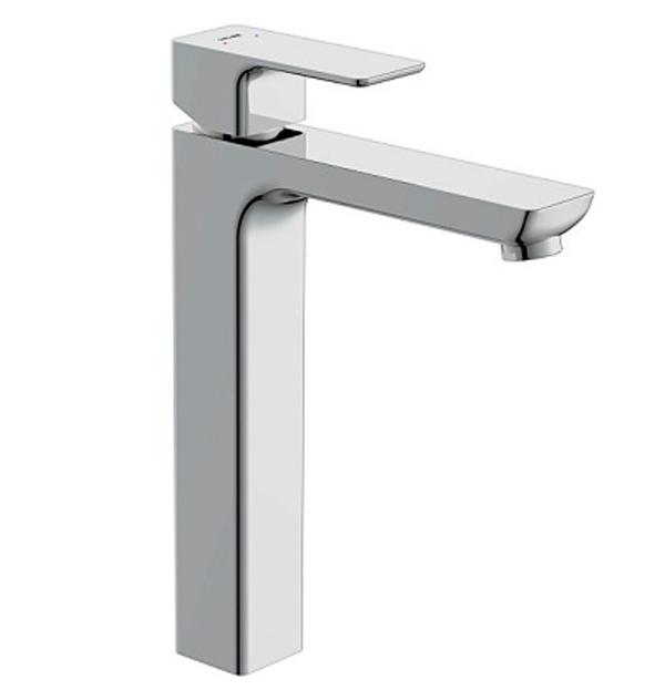 Смеситель для раковины, высокий, донный клапан click clack в комплекте, цв.хром