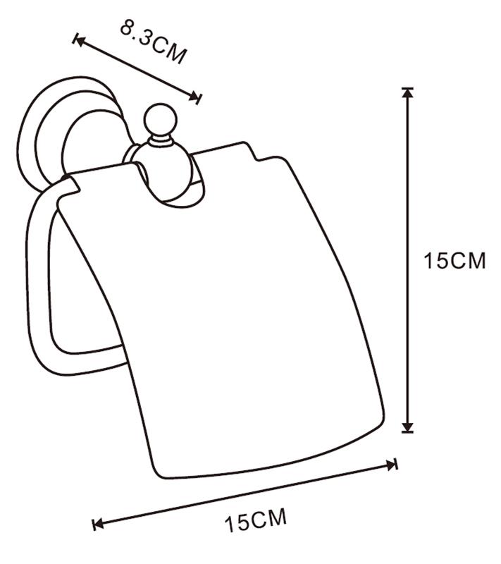 Держатель туалетной бумаги  ELVIA с крышкой, цв.золото, ZZ
