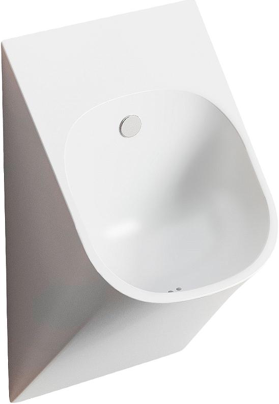 Писсуар подвесной 33х31хh62см, подвод воды из стены, с выпуском в стену, сифон, накладка смыва, крепёж в копл.), La Fontana ZZ