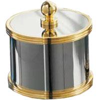 Баночка настольная с крышкой h12хR12см (хром/золото) Dina ZZ