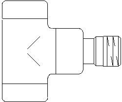 Вентиль на обратную подводку на 1/2 угл.,бел., Combi E ZZ