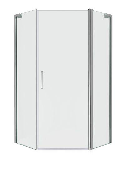 Душевое ограждение Пандора  PNT 100*100, стекло прозрач., БЕЗ поддона, профиль хром XX