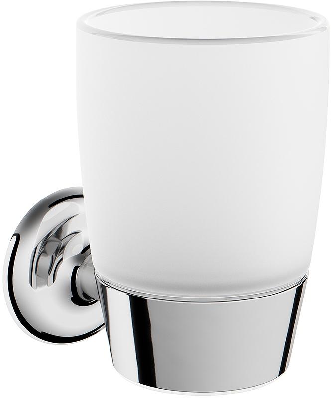 Стаканчик стеклянный настенный, хром, Like XX