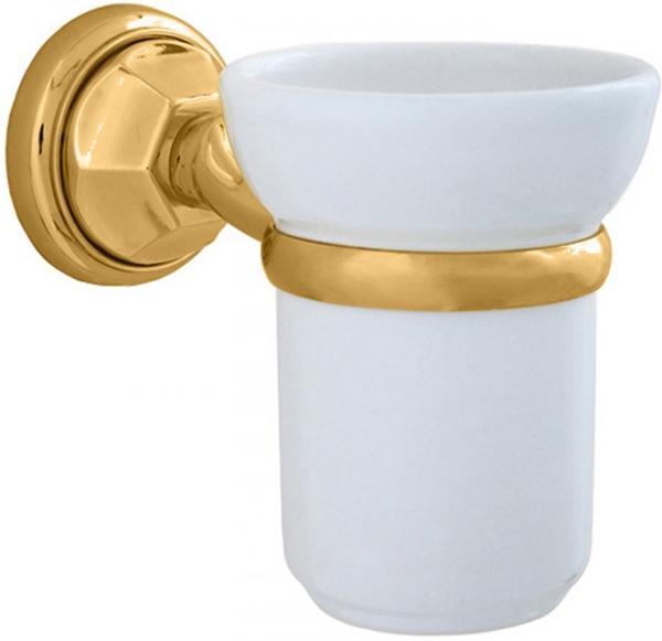 Стакан настенный (держатель цв.залото, керамика), Catarina ZZ