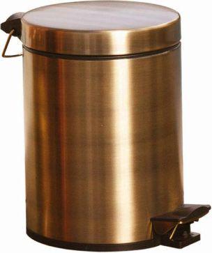 Ведро для мусора 5л., с крышкой, полуавтомат микролифт, (цв.бронза), Andrea ZZ