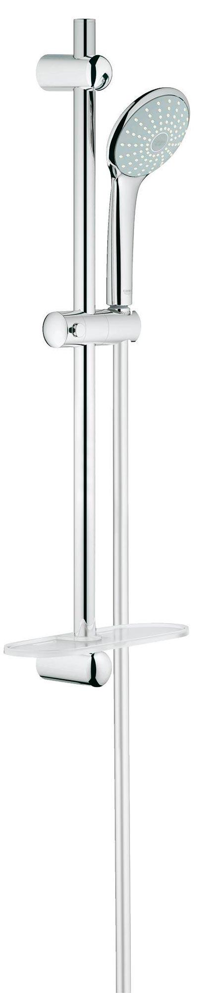 Душевой гарнитур (штанга 600 мм, держатель, лейка, шланг, мыльница), хром ZZ